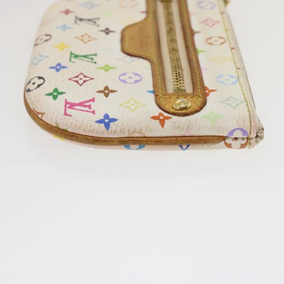 LOUIS VUITTON Monogram Multicolor Pochette MM Pouch White M60028 LV Auth 35181 - Picture 3 of 16
